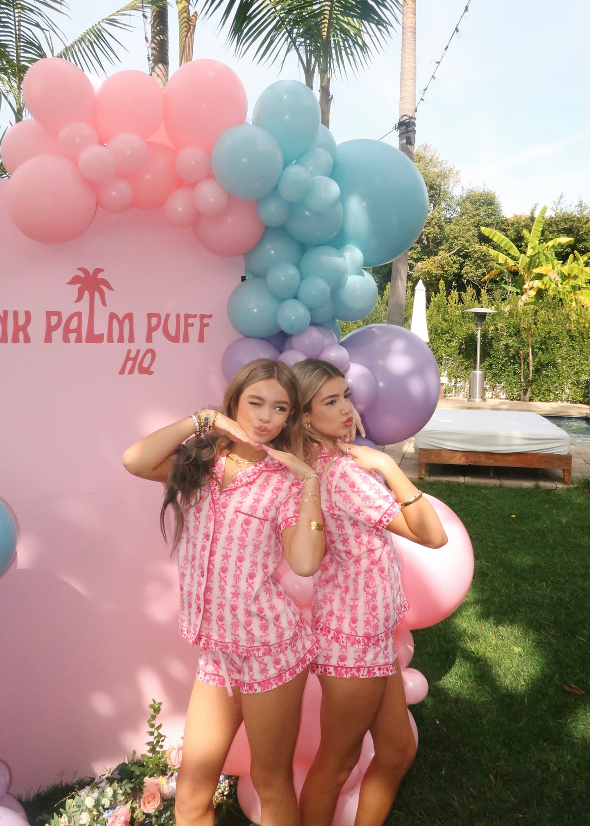 Pink Palm Puff Pink Palm Pajamas in Blush Bay