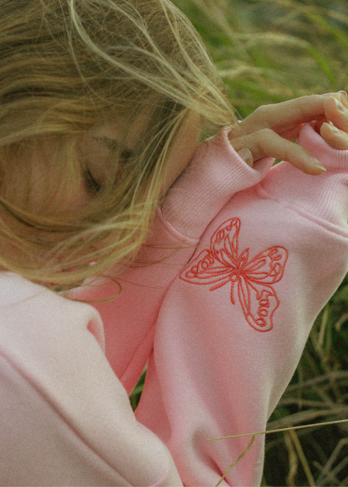 Pink Palm Puff "To Live For the Hope of it All" Hoodie in Pink