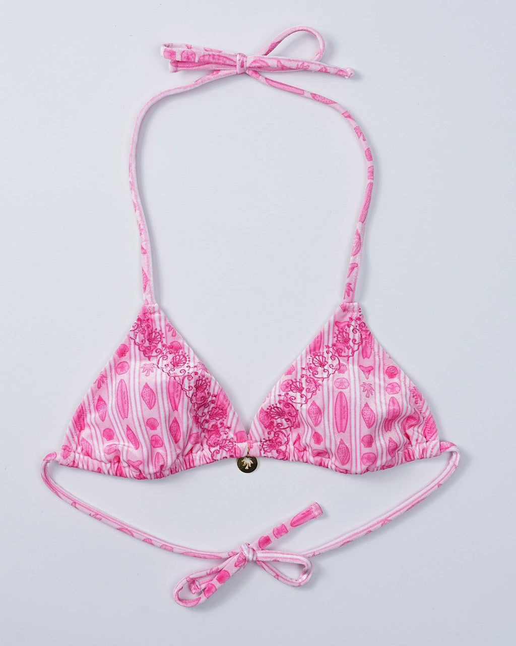 Pink Palm Puff Demi Top in Sakura