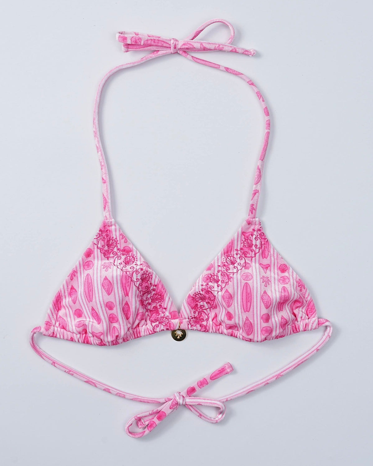Pink Palm Puff Demi Top in Sakura