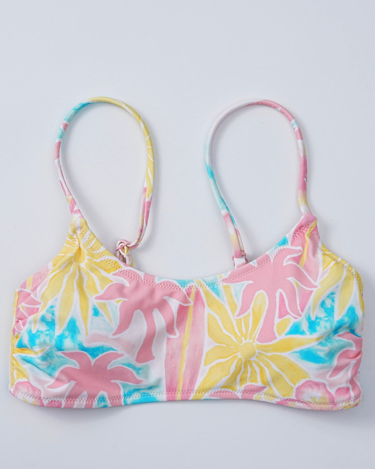 Pink Palm Puff Cleo Top in Sherbet Swirl