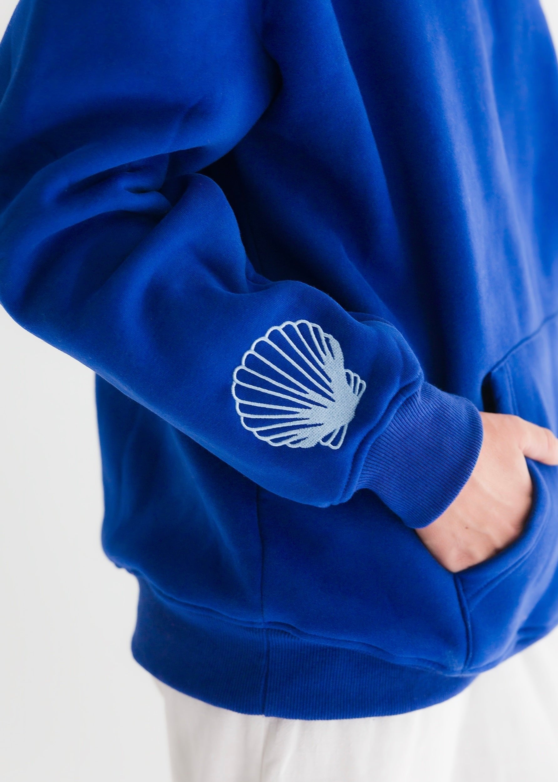 Pink Palm Puff "Hawaii Hibiscus" Hoodie in Oceanic